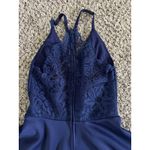 Francesca's Junior Navy Blue‎ A Line Dress size XXS Photo 4