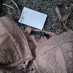 Iris  Lace Detail Jumpsuit in Tan Photo 2