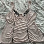 California Dynasty Pink Embroidered Babydoll Boho Pajama Top, size M Photo 9