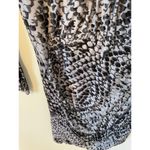 Velvet Tees Velvet Snake Knit Gathered Long Sleeve Knee Length Dress Black Gray Size Medium Photo 3