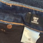 EXPRESS Dark Blue Kirby Slim, super high-rise jeans Photo 6