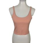 Calé Ribbed Knit Crop Tank Top Blush Pink Minimalist Aesthetic M Made In Canada Size M Photo 1
