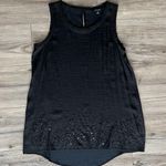 Vera Wang Tank Top Satin Sequins Small Photo 0