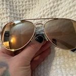 Michael Kors  Rose Gold Aviator Sunglasses In Case Photo 3