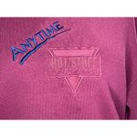 sweatshirt anytime hot stuff pizza maroon blue embroidered 1990s Size L Photo 1