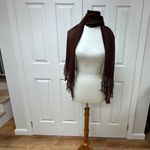 Beautiful Dark Brown Chiffon Pashmina or Shawl 57" x 22" Photo 11