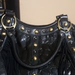 Fashion Fringe Tote Bag With Round Studs Gold Photo 2
