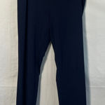 Ralph Lauren Lauren  Navy Pants Women Size 12 Side Zip Straight Flat Front Preppy Photo 0