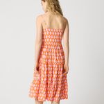 J.Crew  Orange Floral Strappy tiered midi dress Size 6 Photo 2