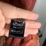 POL Orange Scoop Neck Short Sleeve Lace Hem Blouse S Photo 6