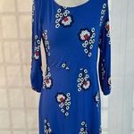 Boden long sleeve royal blue casual floral dress size 6 Photo 0