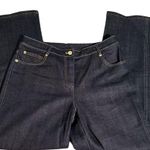 St. John Women's Jeans Gem Cross Detail Dark Blue Denim Sz 8 Photo 0