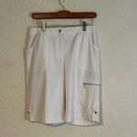 Chico's  Zenergy Womens S White Bermuda Shorts Pockets Zipper‎ Stretch Golf Casual Photo 2