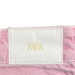 ZARA  The High Rise Straight Jeans Pink 6164/081 Cotton Rigid New Women’s Size 6 Photo 6