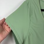 Aerie Goals Ribbed V-Neck T-Shirt Cropped Green Women’s Size XXL Sports Bra Photo 4