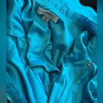 Dress Barn Womens Size 8 turquoise sleeveless tiered ruffle beaded dress NWT Photo 4