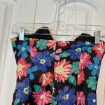 Dee Elly  Black Floral Strapless‎ Dress Size Small Photo 4