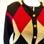 Dress Barn Vintage Cardigan | NWT | Argyle | Festive | Medium | Sparkle | Classy Photo 3