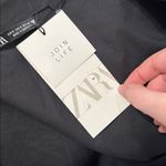 ZARA  Black Long Sleeve Wrap Design Poplin Cropped Wrap Blouse Top size S Photo 9