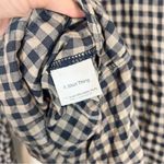 A Shirt Thing Penelope Ruffle Collar Checkered‎ Popover Blouse Size Small Blue Photo 8