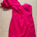 DO+BE  Women’s Hot Pink One Shoulder Ruffle Cocktail Party Dress Size M Photo 0