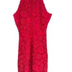 Lulus Love Poem Wine Red Lace Mini Dress Small Floral Crochet Lace Halter Mini Photo 5