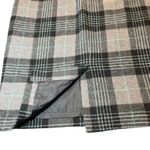 Talbots  Plaid Mini Skirt Womens Size 8 Black Gray Wool‎ Blend Photo 5