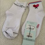 STEMS bundle of TWO crew socks 1)Golf Lettuce Edge 2) pickleball racket socks White Photo 7