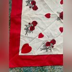 Vintage red roses heart square bandana Photo 1