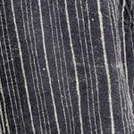 Gap Navy Striped Linen Blend Pocket Zip Fly Waist Tie Cropped Pants Size Medium Photo 8