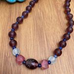 New Handcrafted Artisan One of a Kind Women’s Beachy Sea Glass Bead Necklace Photo 0