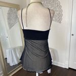 Early 2000’s Slinky Black Silver Gray Sheer Mesh Glitter Sequin Disco Cami S Photo 3