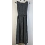 KC Spencer Polka Dot Vintage Maxi Dress Size 4 Small Tie Waist Black White Photo 4