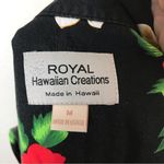 Vintage Royal Hawaiian Creations red Hibiscus button down shirt M Black Size M Photo 4