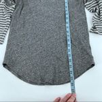 J.Crew  long sleeve mix print baseball tee top grey size XS floral striped‎ Photo 4