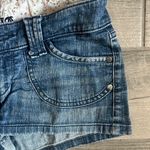 Decree  Blue Jean Shorts with Cut-Off Hem and Medium Wash Photo 5