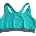 Nike Dri- Fit Sports Bra Size Small Teal Blue Green Non Padded Yoga Athletic Gym Photo 0