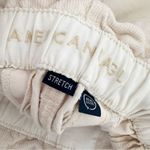 American Eagle Pants Womens Ivory Corduroy Barrel Leg Paperbag Waist Size 0 Photo 5