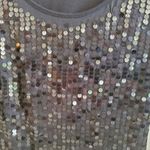 Bongo Curvy Size XL Black Sequin Front T-shirt Dressy Photo 1