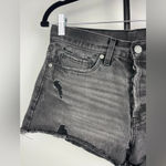 BLANK NYC  Black Distressed Cut Off‎ Button Fly Denim Shorts Photo 4