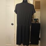32 Degrees Heat 32° Black Tee Shirt Dress With Elastic Waist & Pockets Medium Photo 6