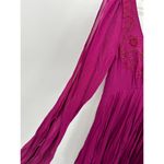 Free People  Tatiana Purple Beaded Long Sleeve Swing Mini Dress Women's Size 0 Photo 6