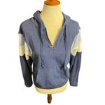 American Eagle  Women’s Half Zip Blue and White Hoodie Size Small Photo 1