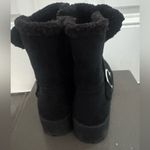 Style & Co . fleurr Belt Lug Booties Women’s 8M Faux Fur boots Black 8.5 Photo 2