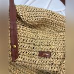 J.Crew  Woven Raffia Tan Shoulder or Tote Bag Photo 3