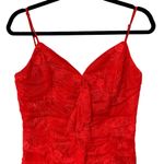 NBD NWT Revolve Marvin Candy Red Lace Mini Dress Size Medium Photo 2