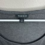 Torrid  Charcoal gray jersey tie front shift dress women’s plus size 1X Photo 8