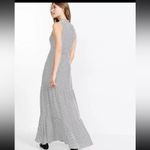 EXPRESS Polka Dot Sleeveless Tie Neck Maxi Dress Pinup Rockabilly Retro Size XS Photo 2