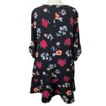 Lane Bryant  Size 22 Multicolor Dark Floral V Neck Stretch Dress Ruffle Feminine Photo 4