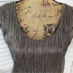 Rock & Republic  Metallic Crinkle Shift‎ Party Dress Silver Small Photo 5